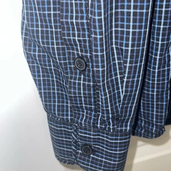 MICHAEL KORS plaid long sleeves Dress Shirt Men Large - Picture 5 of 13
